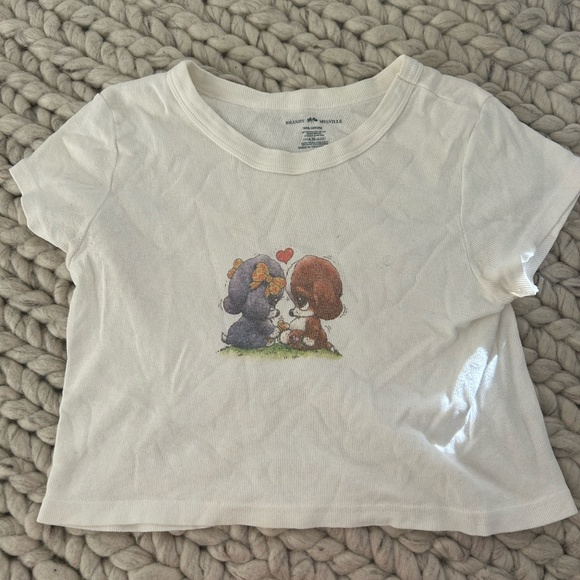 Brandy Melville Tops - Brandy Melville Dog Cropped Tee